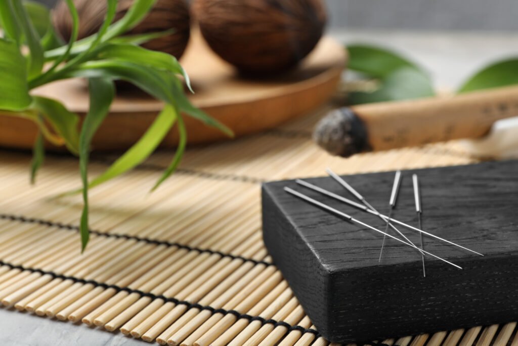 Acupuncture,On,Bamboo,Mat